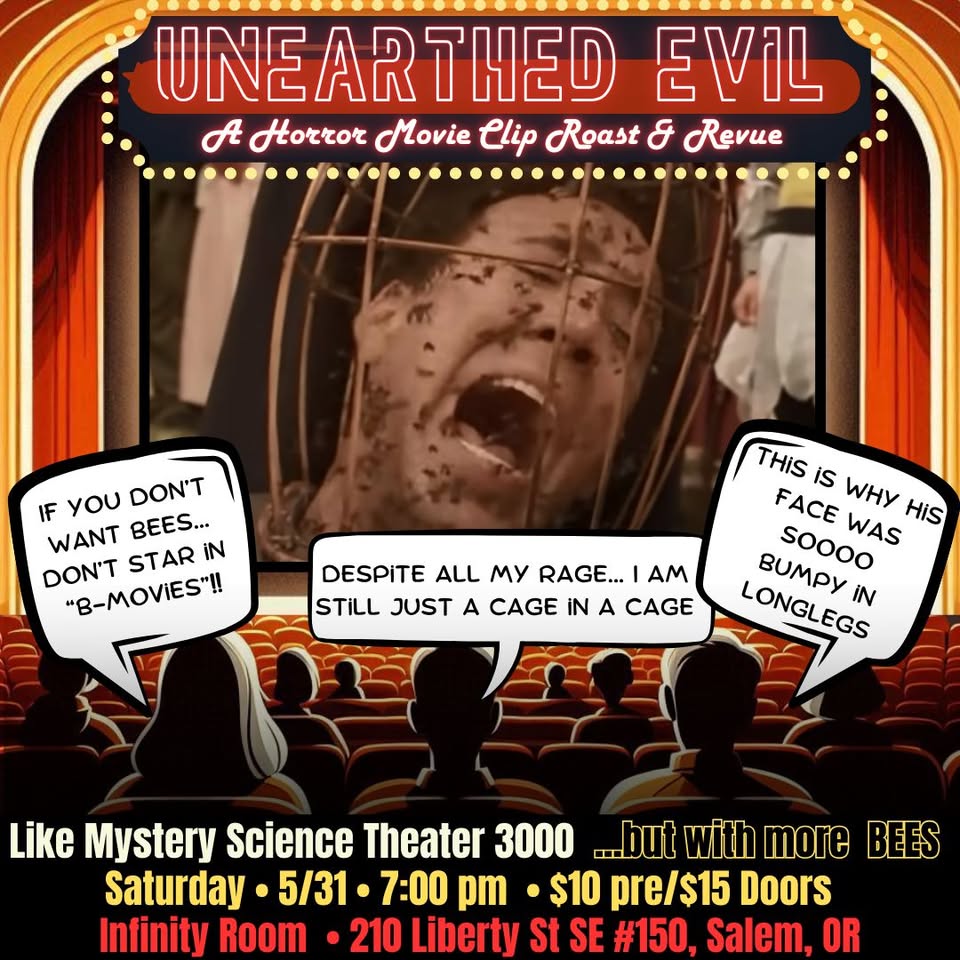 Halloween in Spring! Unearthed Evil – A Horror Movie Clip Roast & Revue at Infinity Room
