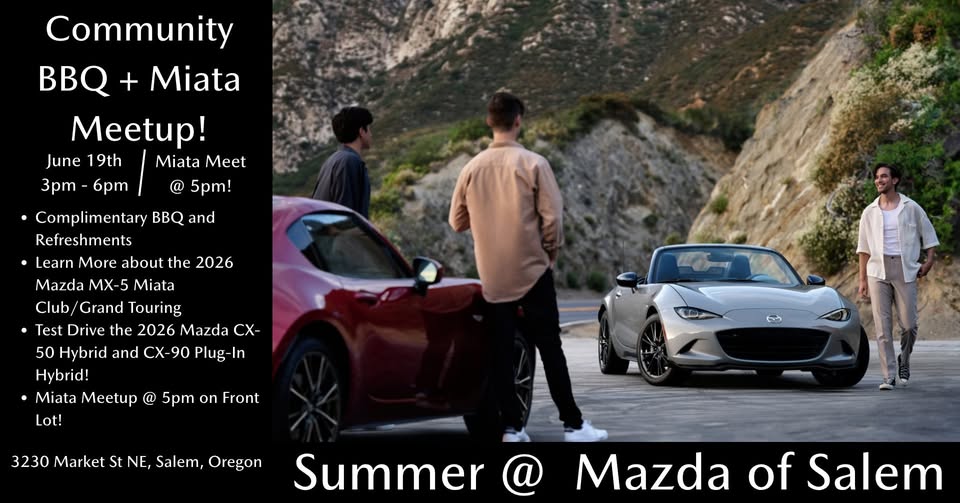 Complimentary Community BBQ and Miata Meetup!