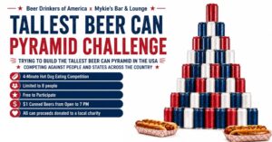 Build the Tallest Beer Can Pyramid