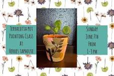 Terracotta Pot Painting Class at Hero’s Taphouse
