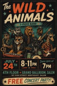 Wild Animals Free Party at The Grand Ballroom