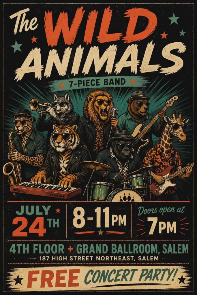 Wild Animals Free Party at The Grand Ballroom