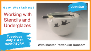 Working with Stencils and Underglazes