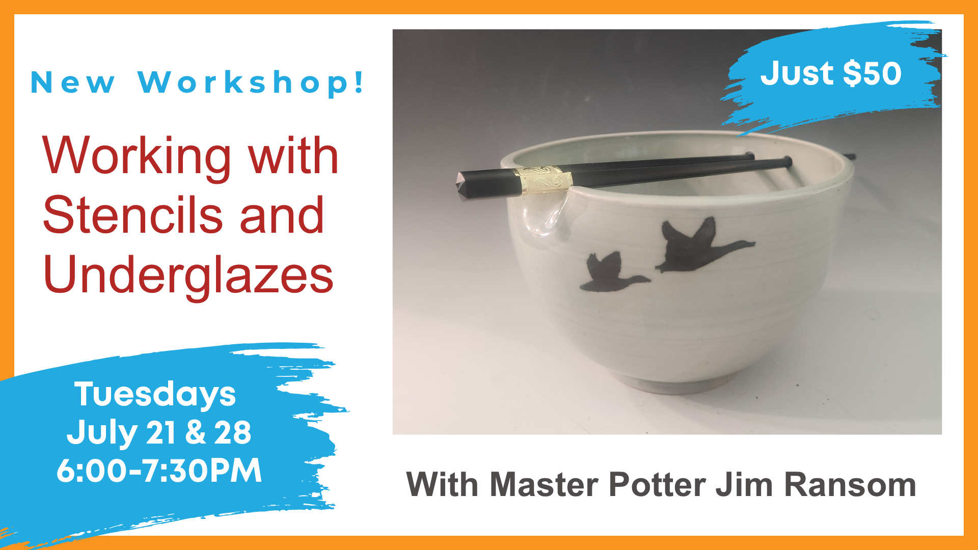 Working with Stencils and Underglazes